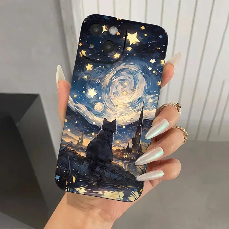 Starry Sky Cat Pattern Case - Accessory Junction