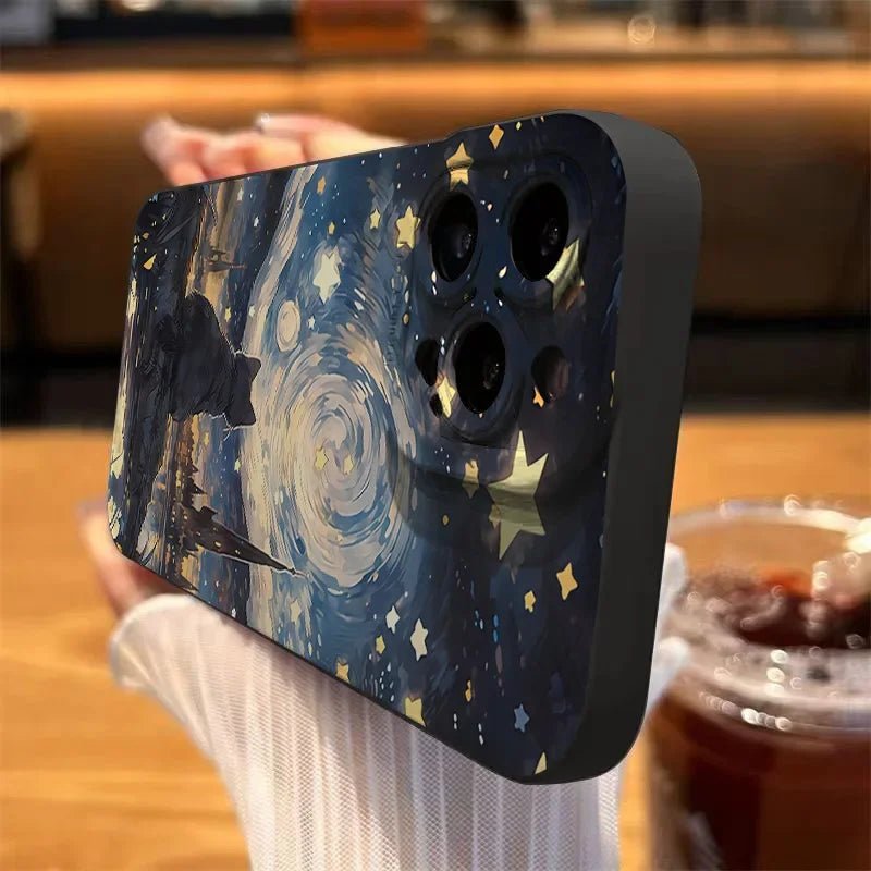 Starry Sky Cat Pattern Case - Accessory Junction