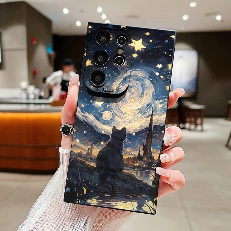 Starry Sky Cat Pattern Case - Accessory Junction