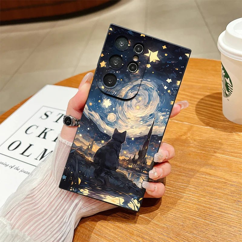 Starry Sky Cat Pattern Case - Accessory Junction