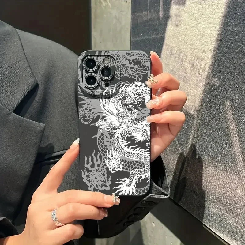 White Dragon Pattern Case - Accessory Junction