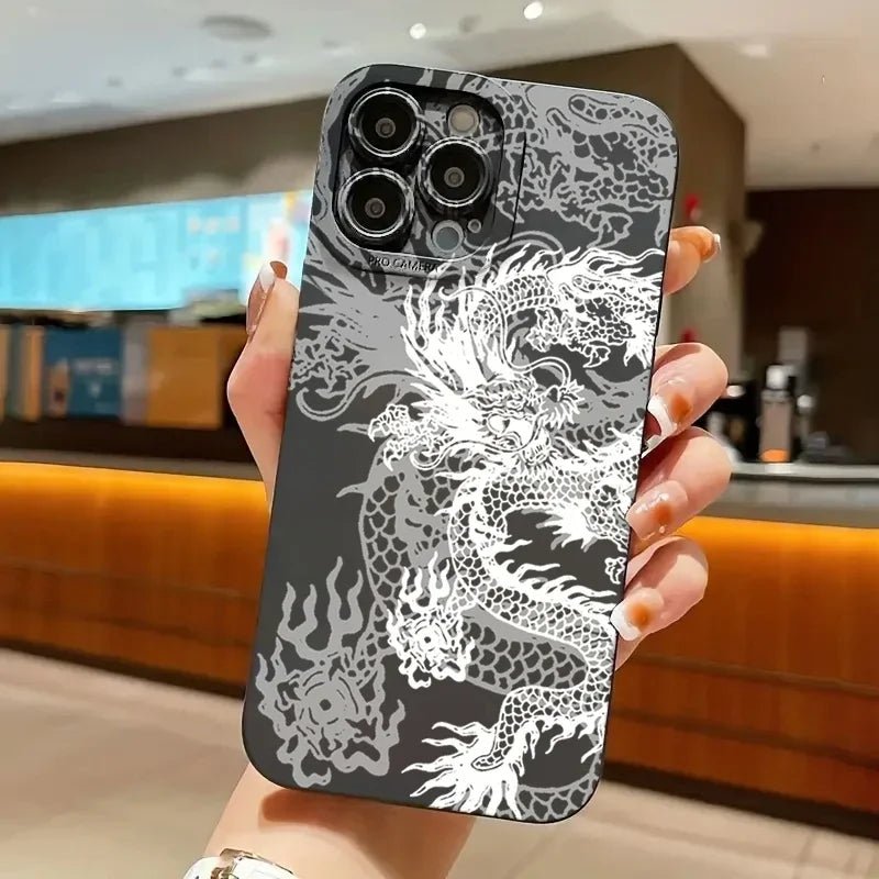 White Dragon Pattern Case - Accessory Junction